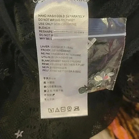 Free People Intimately Bodysuit Mesh Sequins Stars Sleevesless S - Picture 7 of 9